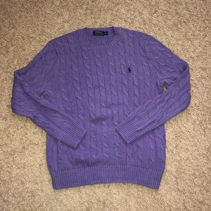 Polo Ralph Lauren Cableknit Sweater medium purple